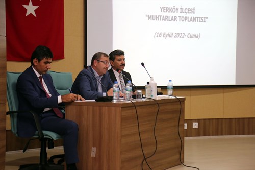 Muhtarlar Toplantısı İlçemizde Yapıldı.